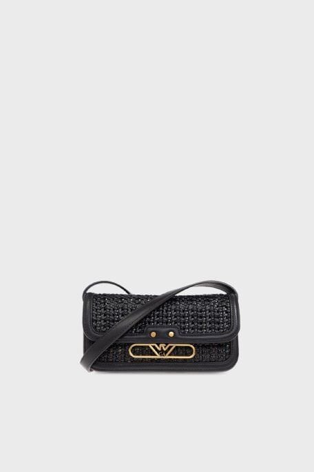 Emporio Armani Logolu Ayarlanabilir Askılı Bayan Telefon Çantası EW001212 AF15873 UC001 SİYAH
