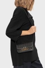 Emporio Armani Logolu Ayarlanabilir Askılı Bayan Telefon Çantası EW001212 AF15873 UC001 SİYAH