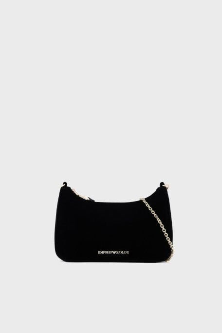 Emporio Armani Zincir Omuz Askılı Kadife Bayan Çanta EW001627 AF15076 UC001 SİYAH