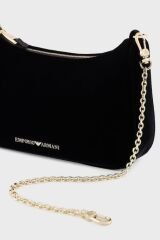 Emporio Armani Zincir Omuz Askılı Kadife Bayan Çanta EW001627 AF15076 UC001 SİYAH