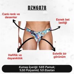 Emoji Desenli Renkli Erkek Slip (Dijital Baskılı)