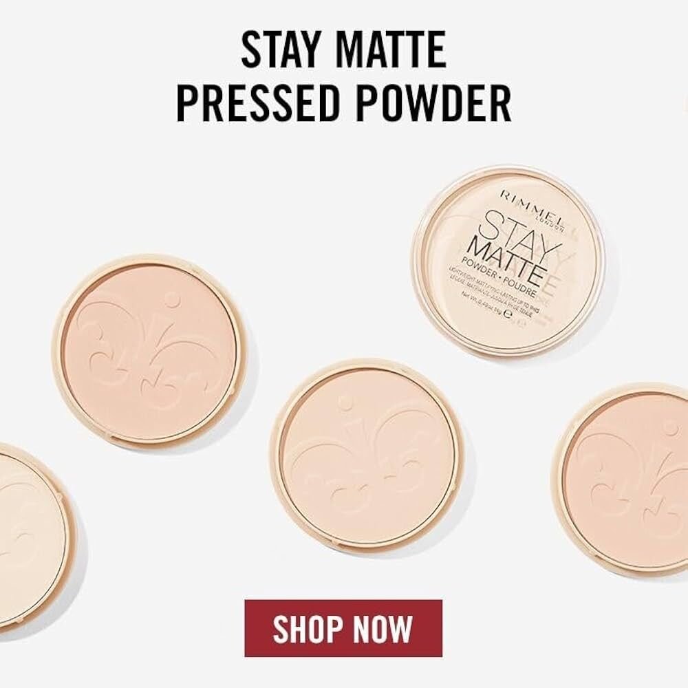 Rimmel London Stay Matte Pressed Powder Pudra 001-Transparent