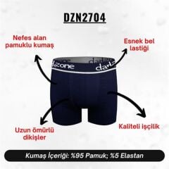 Erkek Boxer Lacivert Pamuklu