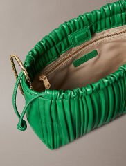 Kadın Drawstring Plisse Çapraz Çanta