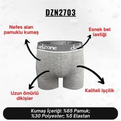 Erkek Boxer Gri Pamuklu