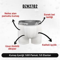 Erkek Boxer Beyaz Pamuklu