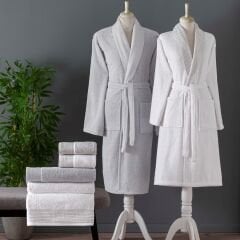 Taç Zen Pure Cotton Pamuk Aile Set Açık Gri Beyaz
