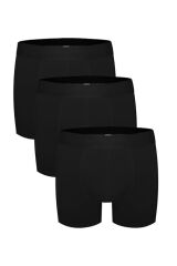 Erkek Boxer Siyah 3'Lü Set XL