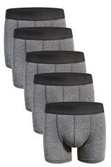 Erkek Boxer Antrasit 5'Li Set S