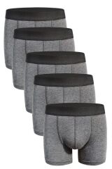 Erkek Boxer Antrasit 5'Li Set M