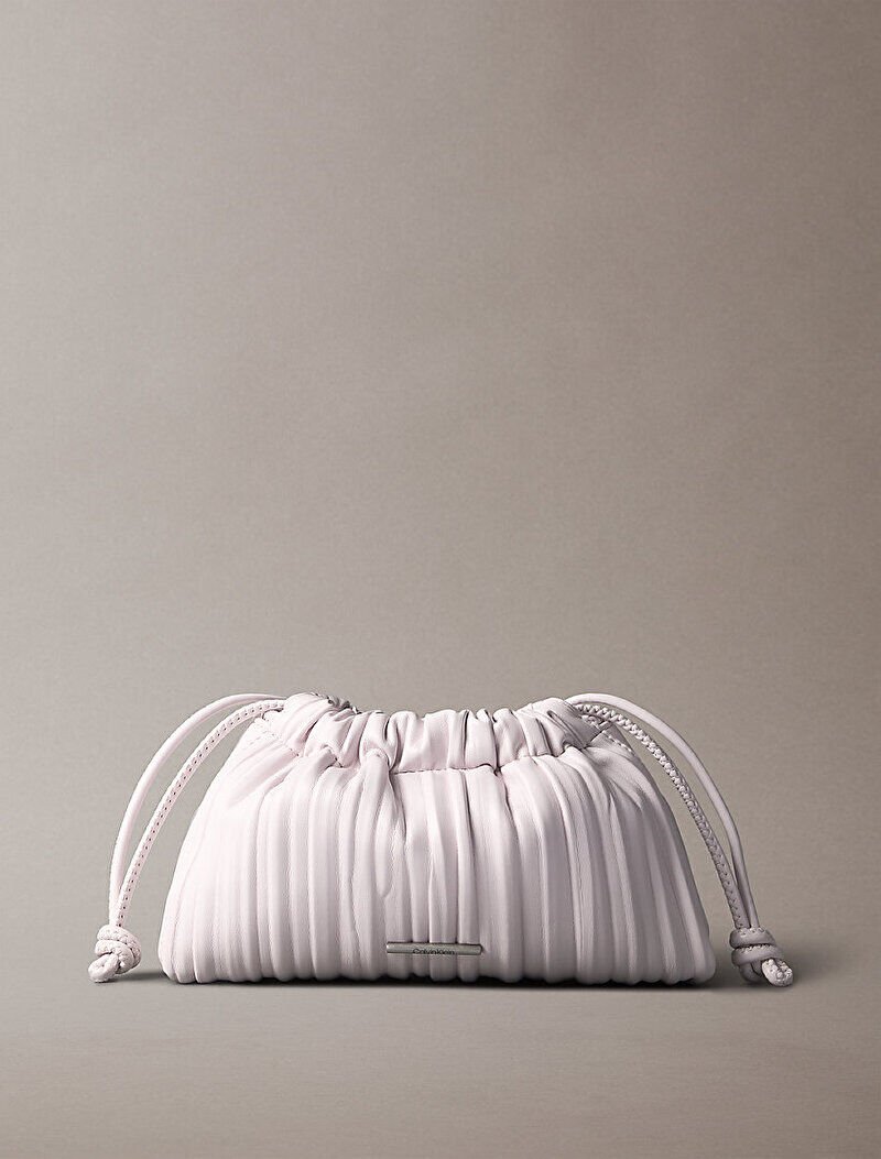 Kadın Drawstring Plisse Çapraz Çanta