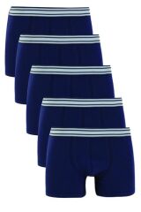 Erkek Boxer Lacivert 5'Li Set S