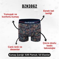 Etnik Desenli Erkek Boxer (Dijital Desenli)