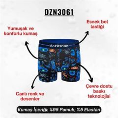 Balkabağı Desenli Erkek Boxer (Dijital Baskılı)