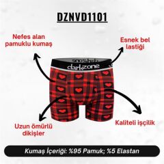Kalp Desenli Sevgililer Günü Erkek Boxer