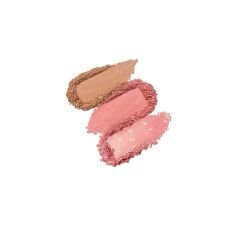 KIKO Milano Multi Finish Trio Blush & Bronzlaştırıcı Palet 01 | Yüz Paleti, 1 Bronzlaştırıcı ve 2 Allık Mat ve Metalik Kaplama