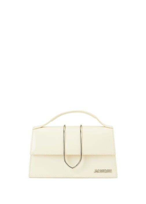 Jacquemus The Large Bambino Krem Deri Omuz Çantası