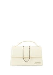 Jacquemus The Large Bambino Krem Deri Omuz Çantası