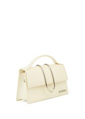 Jacquemus The Large Bambino Krem Deri Omuz Çantası