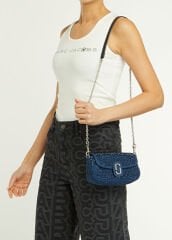 Marc Jacobs The Clover Lacivert Kadın Denim Omuz Çantası