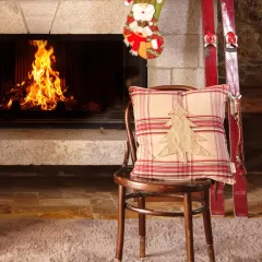 Karaca Home Woodland Bej Ağaçlı Cozy Kırlent 45 cm x 45 cm