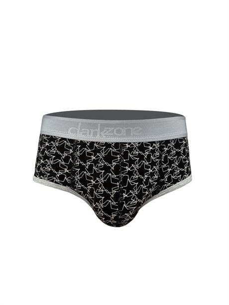 Yıldız Desenli Siyah Hipster Erkek Slip M