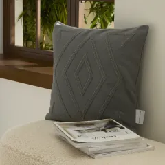 Kaşmir Home Embla Kırlent Kılıfı Gri