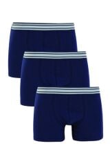 Erkek Boxer Lacivert 3'Lü Set