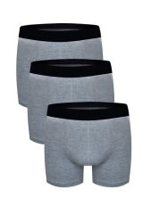Erkek Boxer Gri 3'Lü Set