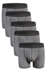 Erkek Boxer Antrasit 5'Li Set