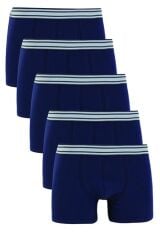 Erkek Boxer Lacivert 5'Li Set