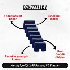 Erkek Boxer Lacivert 7'Li Set