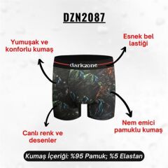 Desenli Pamuklu Erkek Boxer