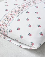Floral Lines Kolay Ütülenir 2'Li Yastık Kılıfı 50x70 Cm Pembe
