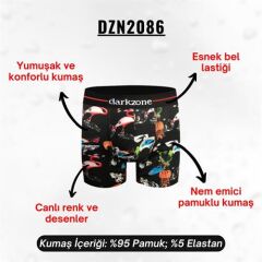 Desenli Pamuklu Erkek Boxer
