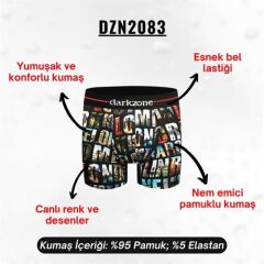 Desenli Pamuklu Erkek Boxer