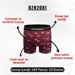 Desenli Pamuklu Erkek Boxer