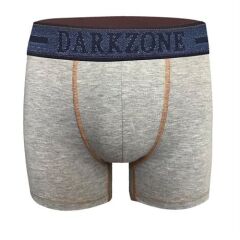 Kot Lastiği Desenli Gri Erkek Boxer L