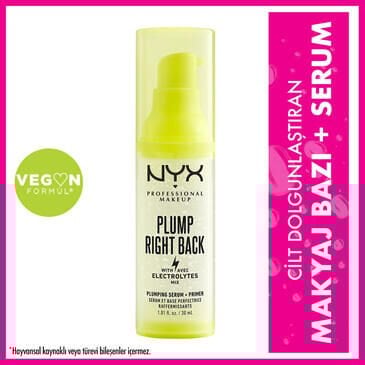 Nyx Professional Makeup Plump Right Back Makyaj Bazı + Serum