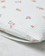 Floral Plaid Kolay Ütülenir 2'Li Yastık Kılıfı 50x70 Cm Pembe - Yeşil