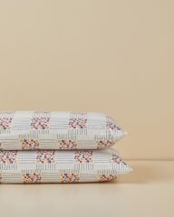 Daisy Plaid Kolay Ütülenir 2'Li Yastık Kılıfı 50x70 Cm Kırmızı - Mavi