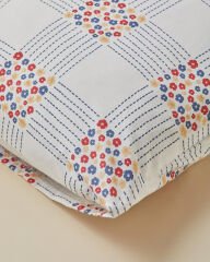 Daisy Plaid Kolay Ütülenir 2'Li Yastık Kılıfı 50x70 Cm Kırmızı - Mavi
