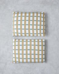 Summer Plaid Kolay Ütülenir 2'Li Yastık Kılıfı 50x70 Cm Yeşil